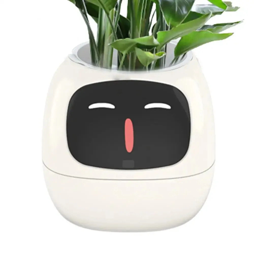 Pot Smart Pet Planter Adorable Plant Companion For Indoor Decoration Make Raising Plants Easy And Fun Plant Robot