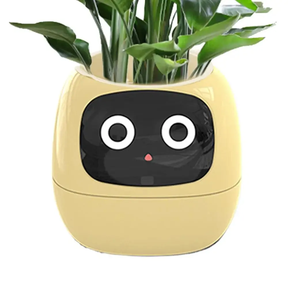 Pot Smart Pet Planter Adorable Plant Companion For Indoor Decoration Make Raising Plants Easy And Fun Plant Robot