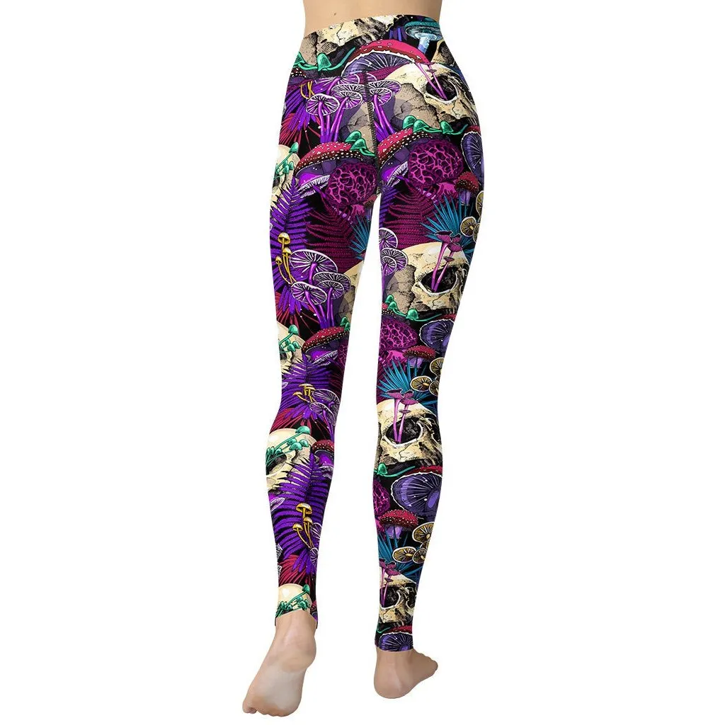 Psychedelic Skulls Yoga Leggings