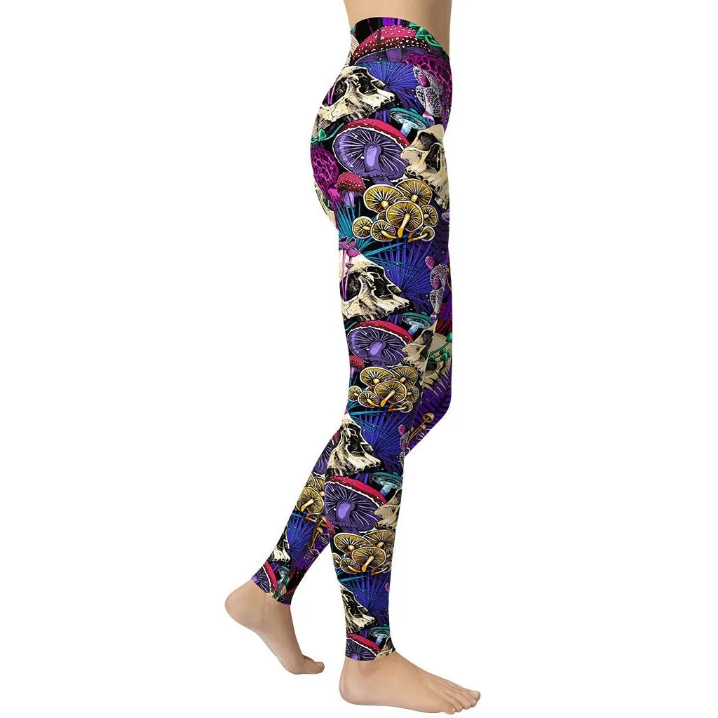 Psychedelic Skulls Yoga Leggings