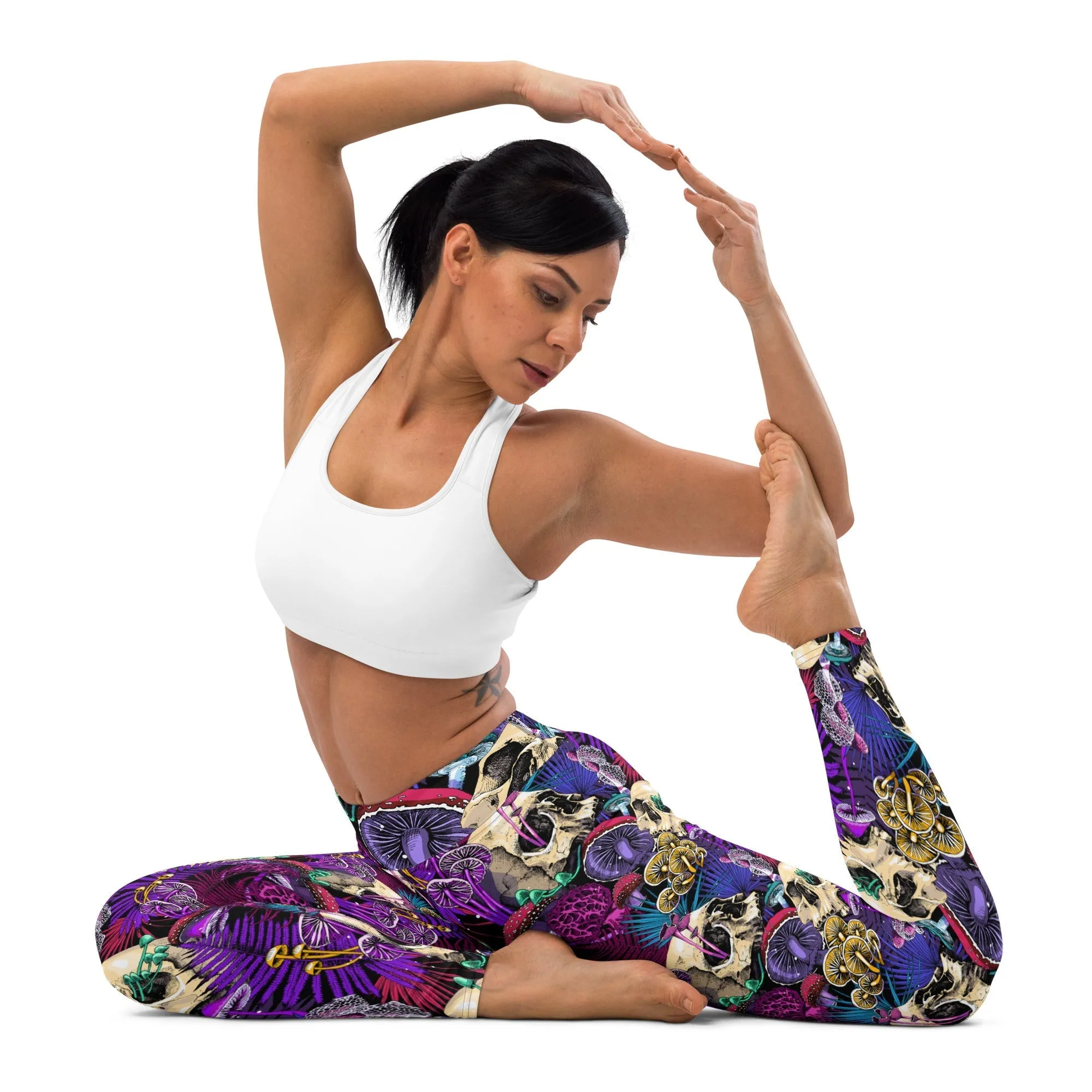 Psychedelic Skulls Yoga Leggings