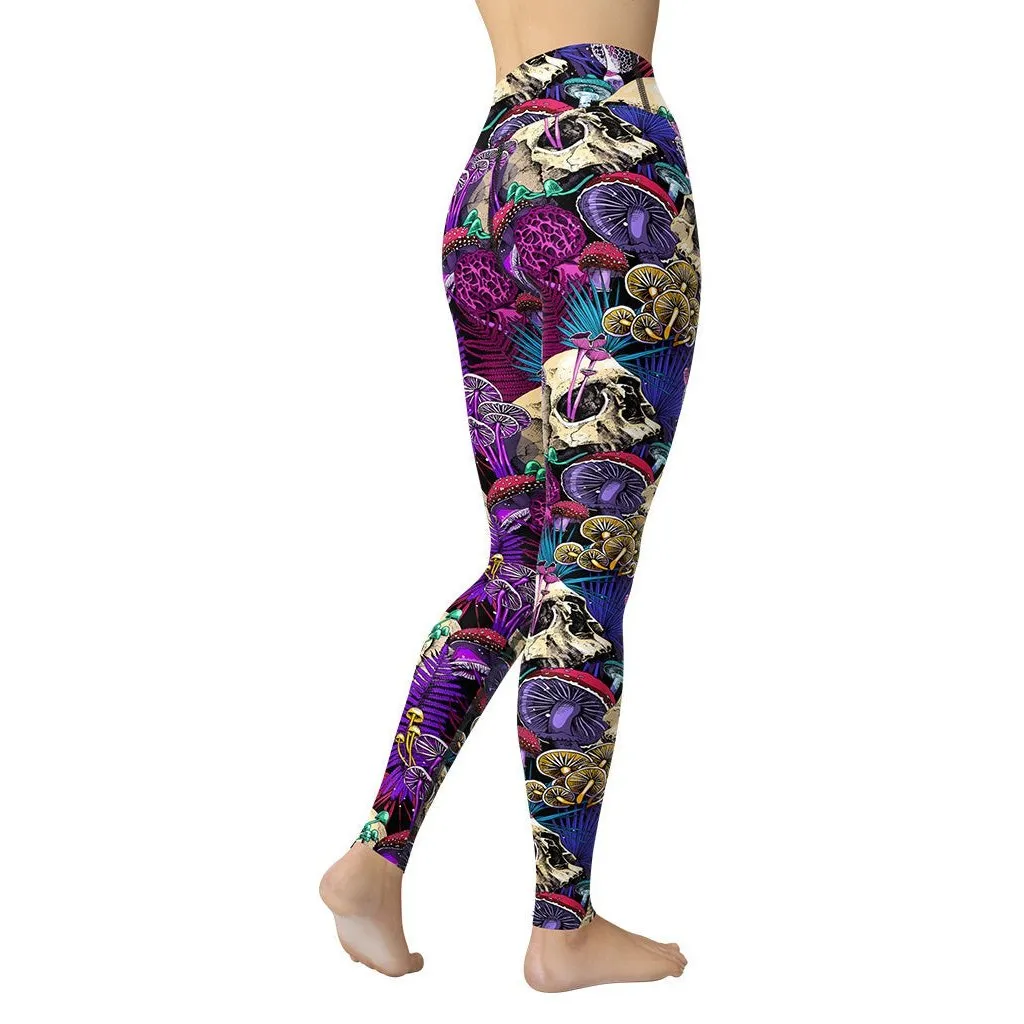 Psychedelic Skulls Yoga Leggings