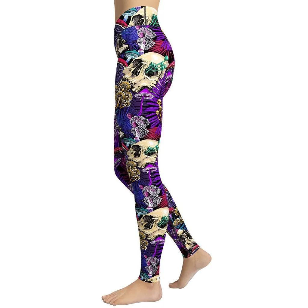 Psychedelic Skulls Yoga Leggings