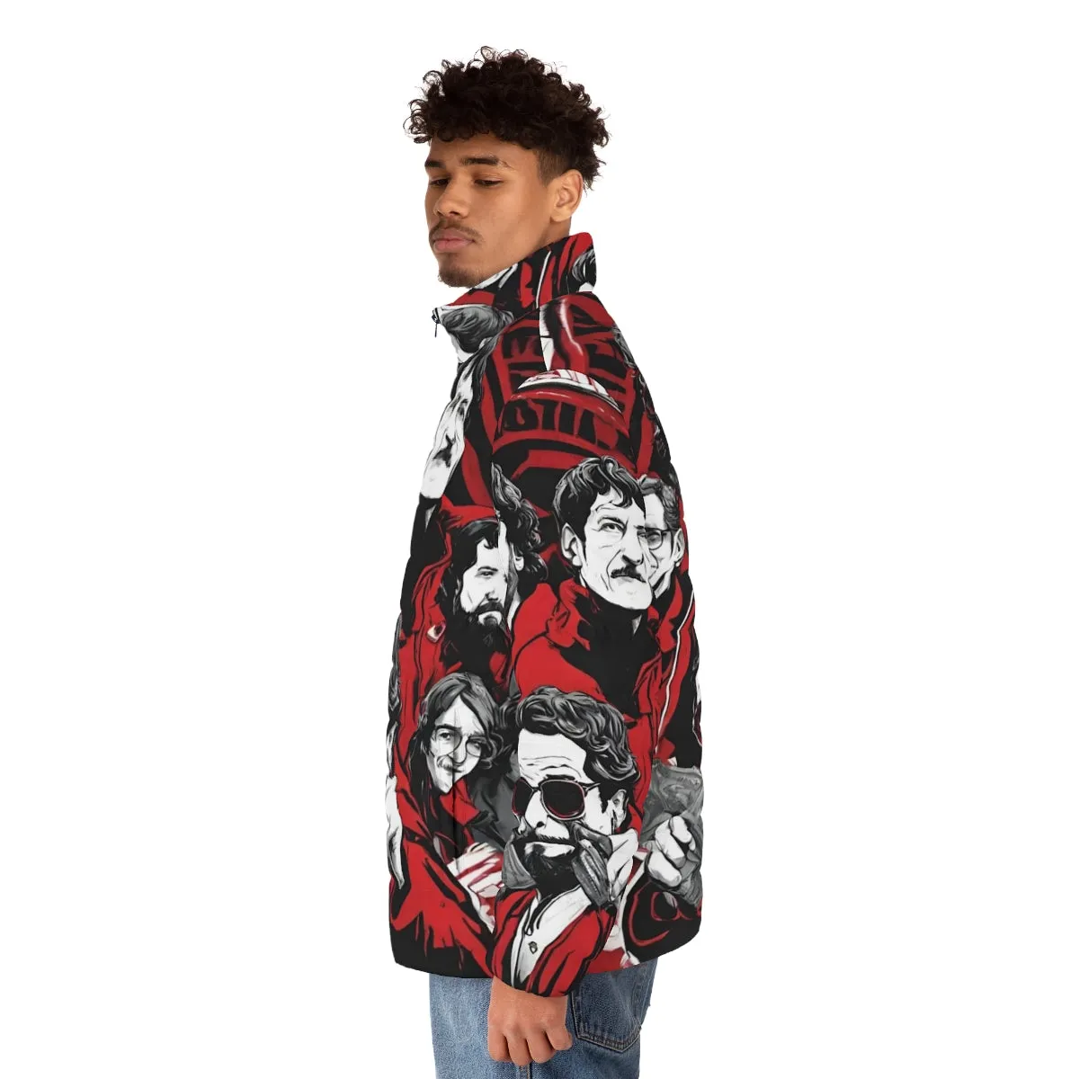 "Money Heist Inspired Puffer Jacket - Netflix Fan Art"