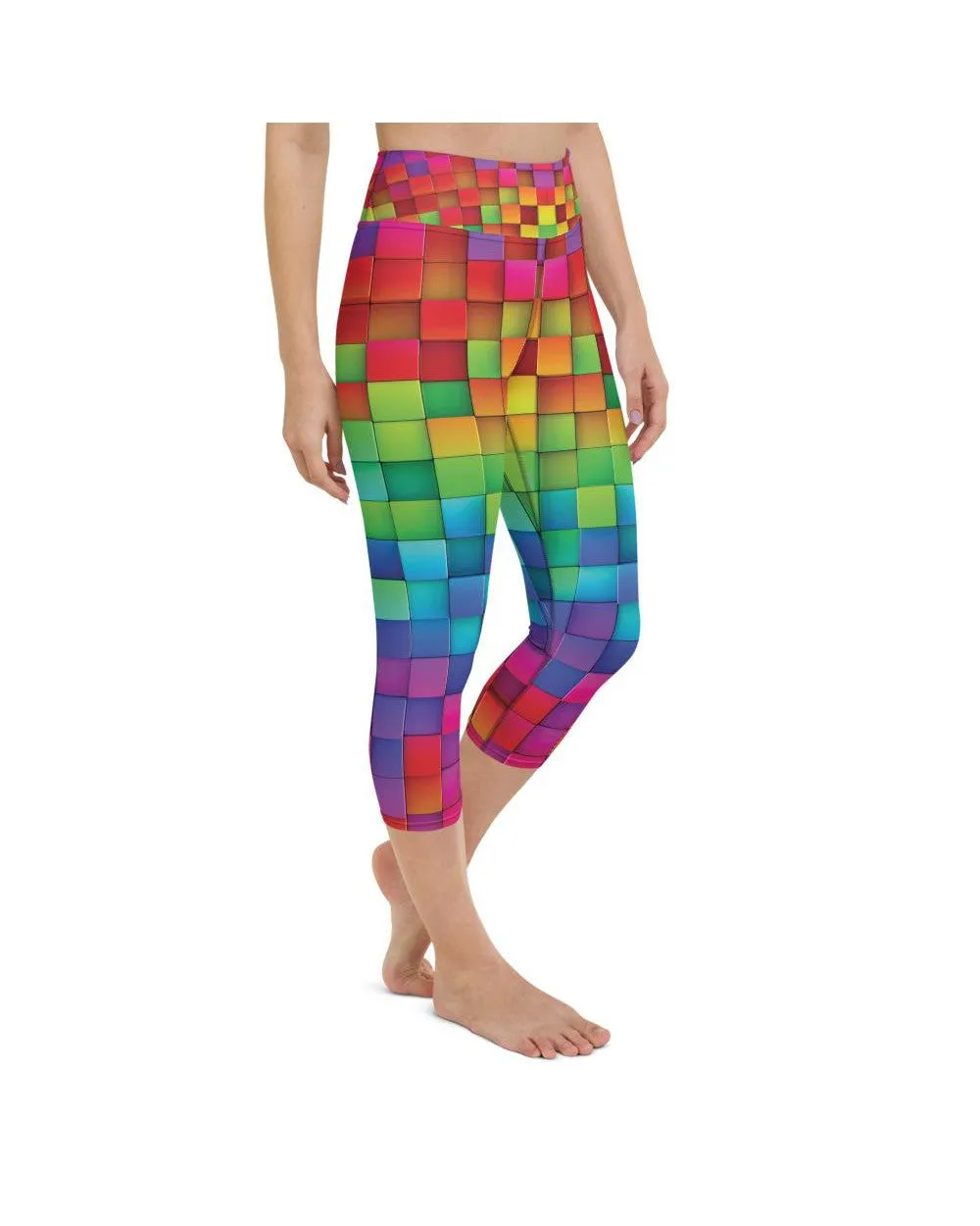 Rainbow Blocks Yoga Capris