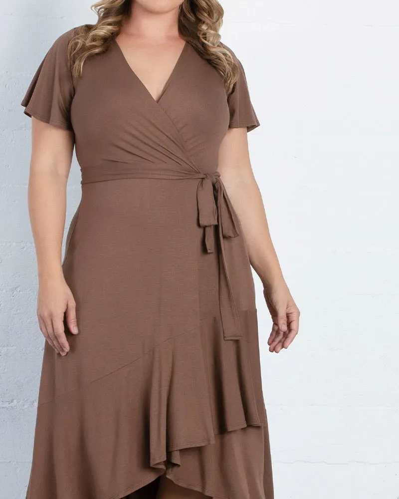 Rayna Plus Size Cocktail Wrap Dress - Sale!