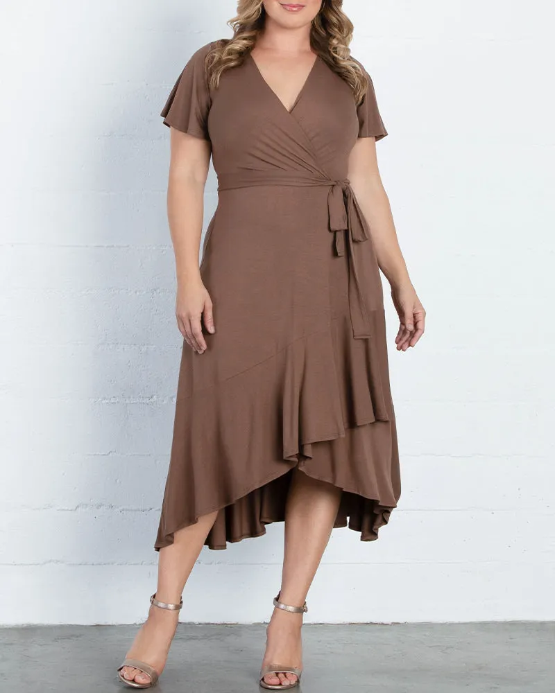 Rayna Plus Size Cocktail Wrap Dress - Sale!