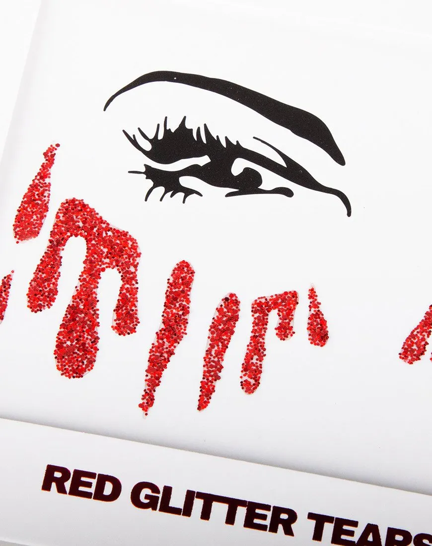 Red Blood Glitter Tear Sticker by Gypsy Shrine