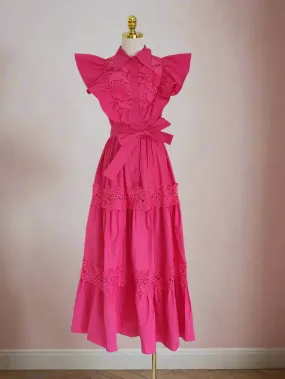 Reese Pink Embroidery Dress