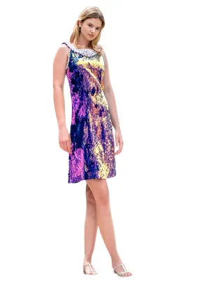 Reversible Sequined Mini Dress