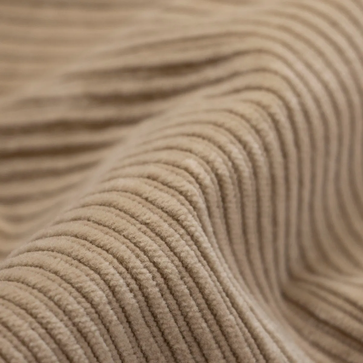 Sand Beige Stretch Cotton Corduroy Trousers