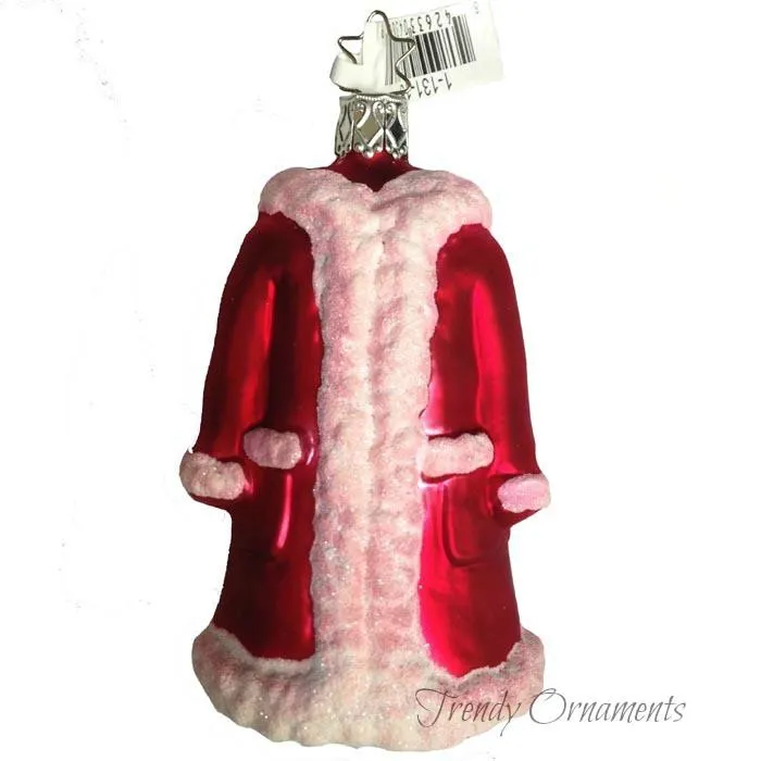 Santa's Coat Christmas Ornament Inge-Glas 1-131-15