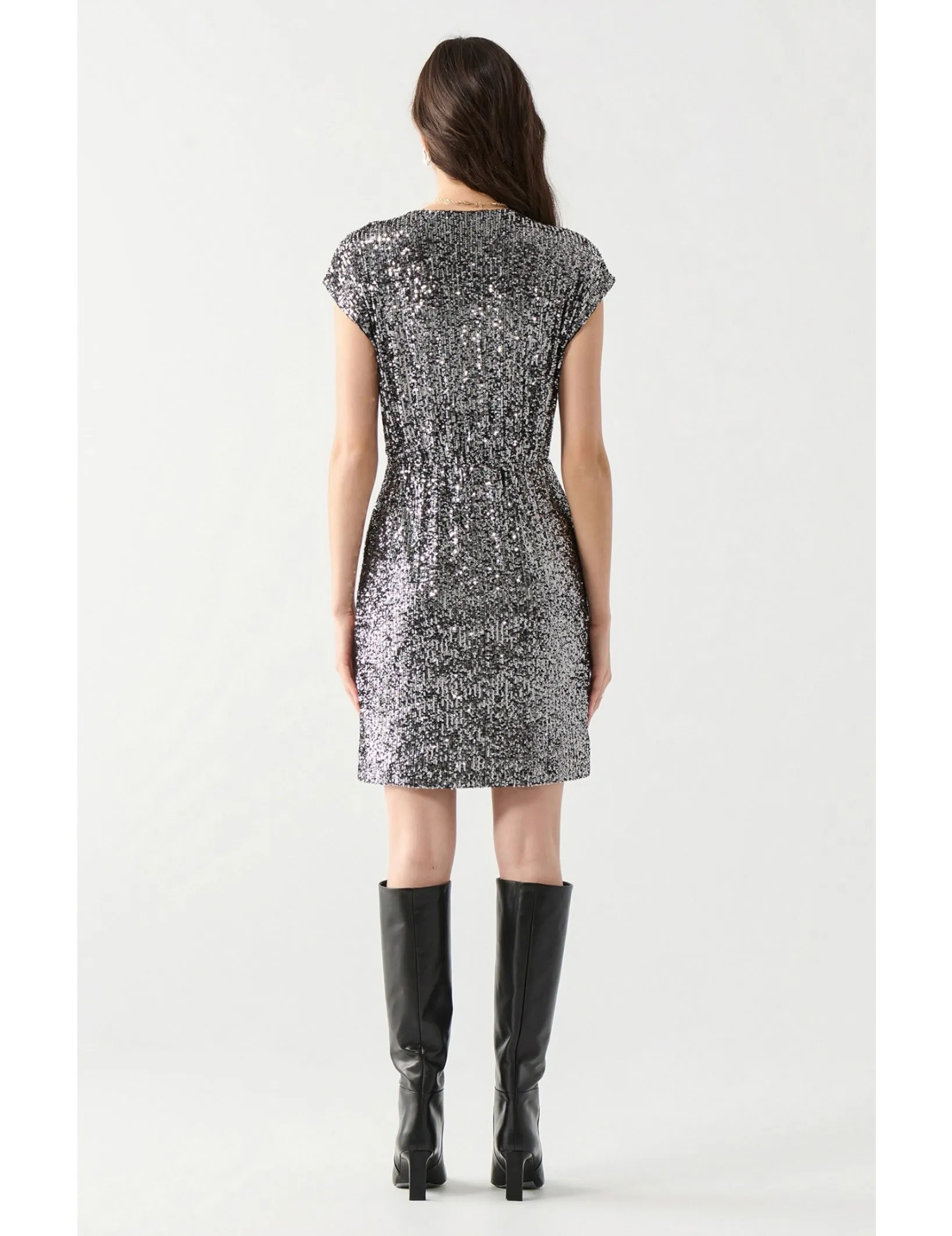 Sequin Wrap Dress