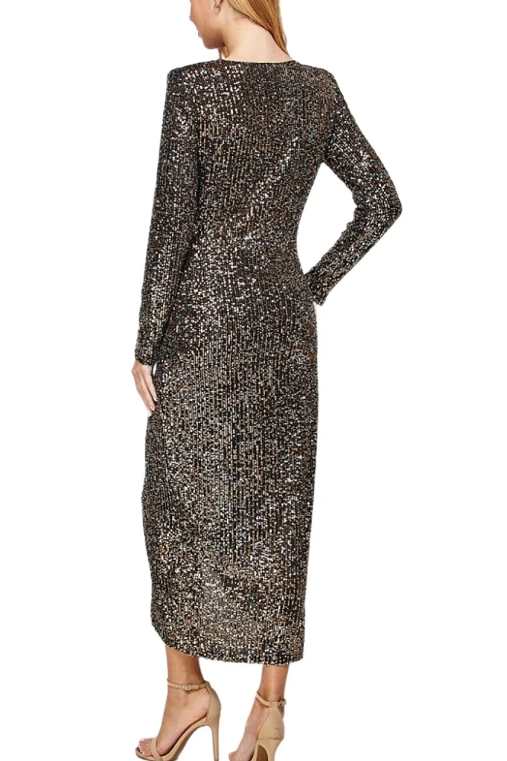 Sequin Wrap Dress