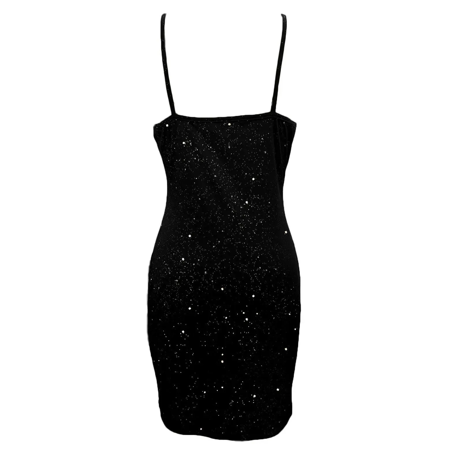 Sequined Sleeveless Slit Bodycon Prom Dress