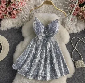 Serena Sequined Skater Dress