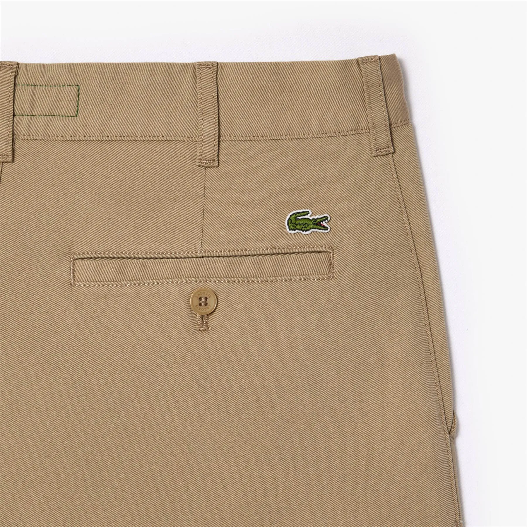 Slim Fit Stretch Cotton Trousers Beige - AW24