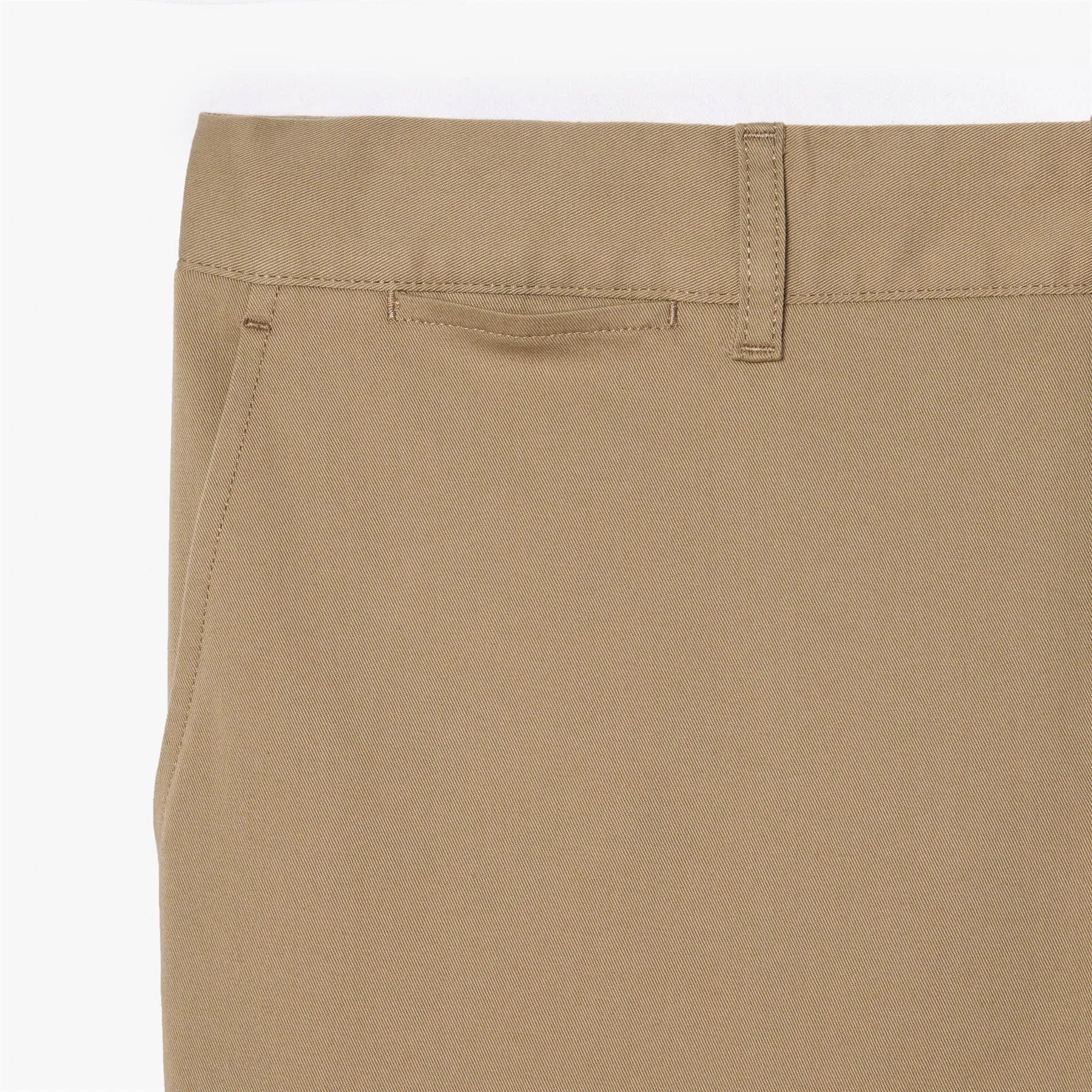 Slim Fit Stretch Cotton Trousers Beige - AW24