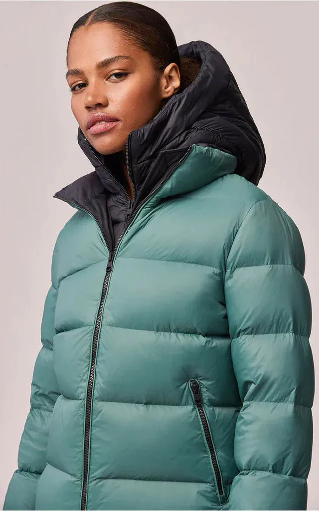 SOIA&KYO CASSIA - Sustainable channel-quilted hip-length puffer jacket - FINAL SALE