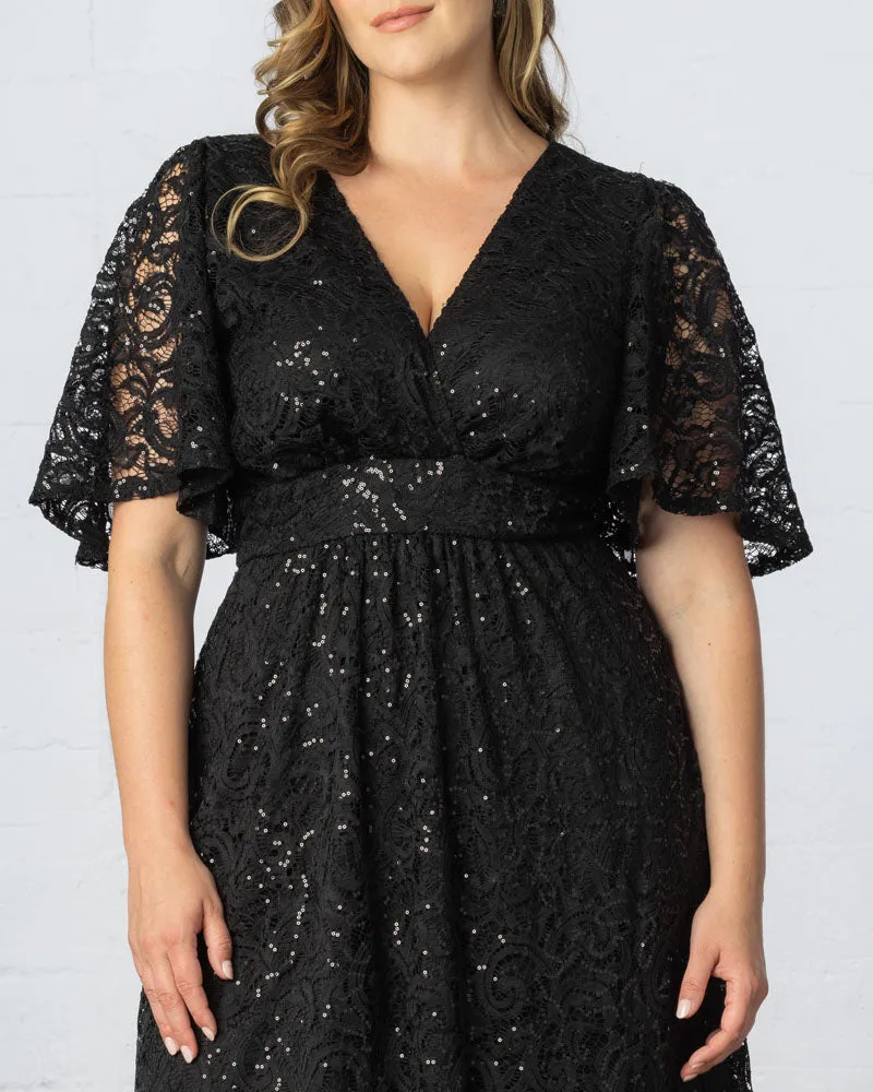 Starry Sequined Lace Cocktail Dress