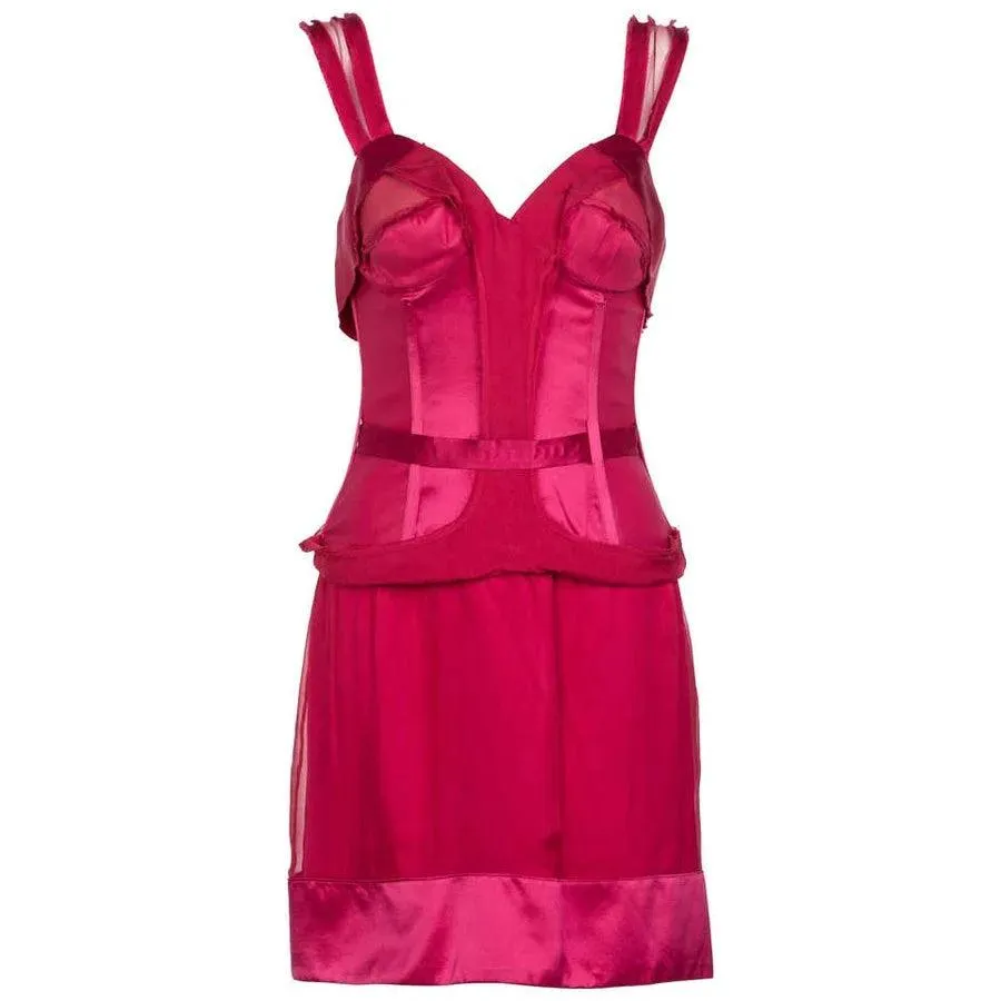 Stella McCartney 2003 Runway Magenta Mini Dress | US M