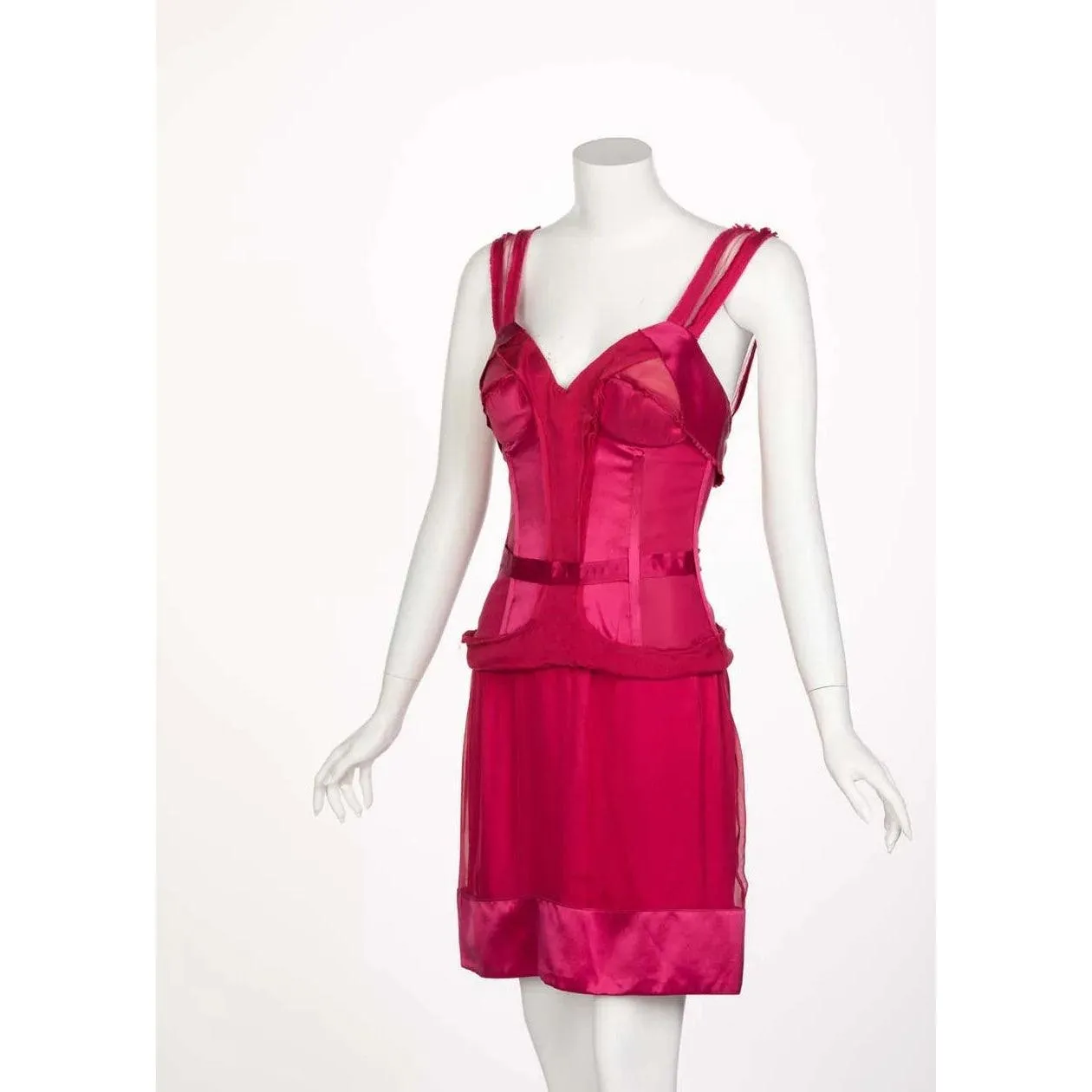 Stella McCartney 2003 Runway Magenta Mini Dress | US M