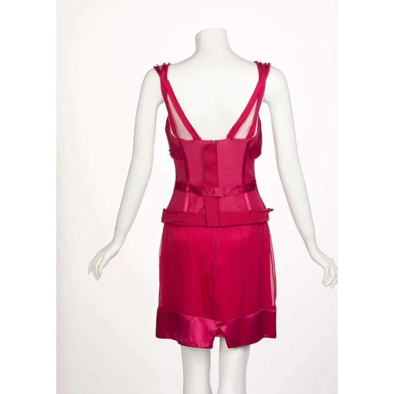 Stella McCartney 2003 Runway Magenta Mini Dress | US M