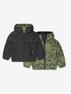 Stella McCartney Boys Reversible Puffer Jacket in Black