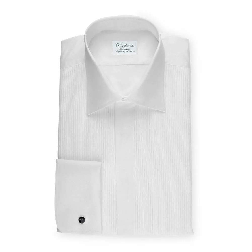 Stenstroms White Fitted Body Fly Front Tuxedo Shirt 627561 1032 000