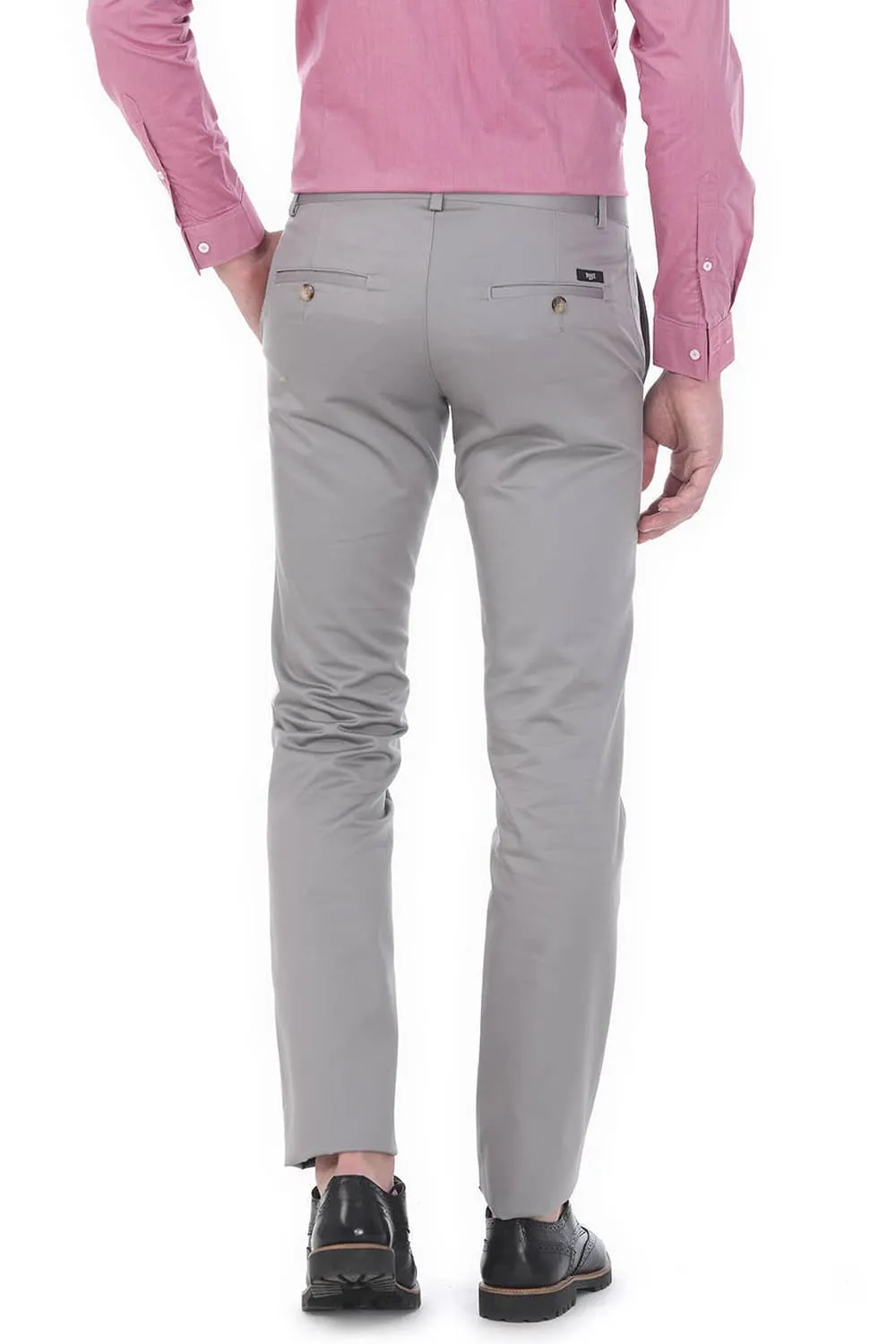 Tapered Fit Satin Trousers