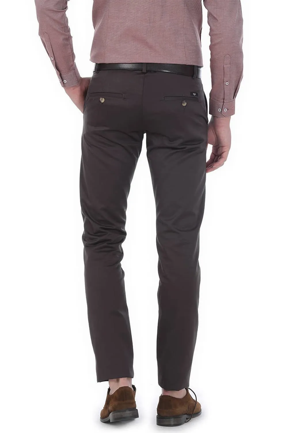 Tapered Fit Satin Trousers