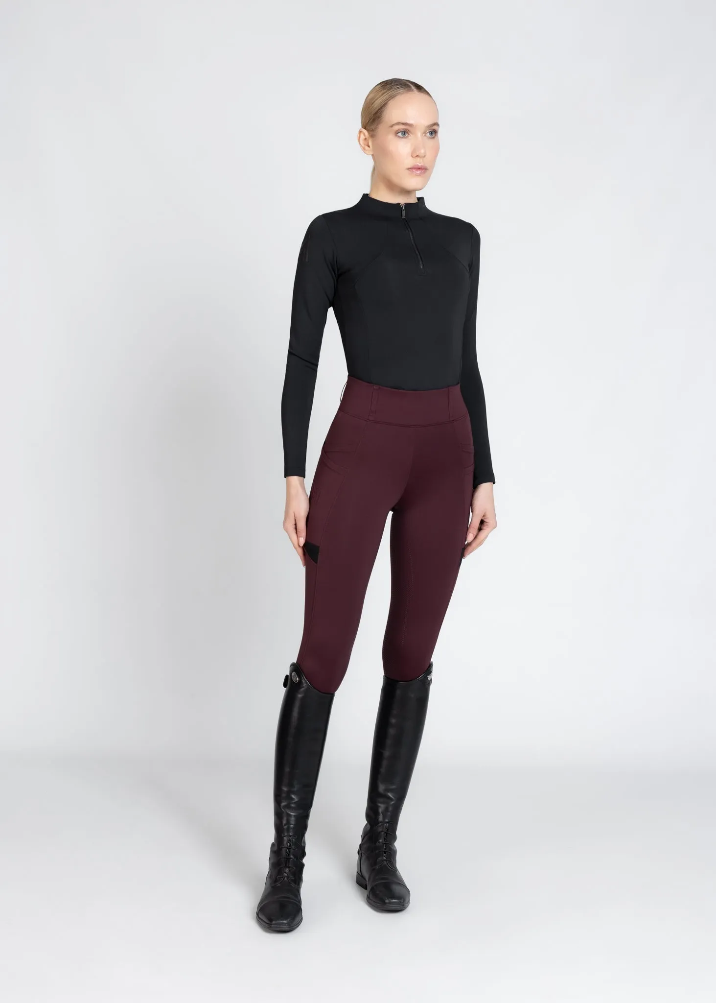 Tech Riding Leggings (Burgundy)