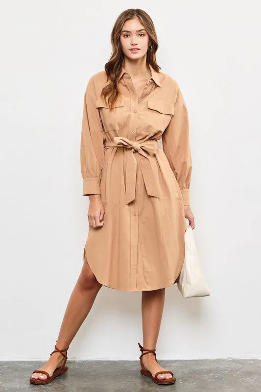 The Eliza dress-Taupe