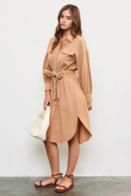 The Eliza dress-Taupe