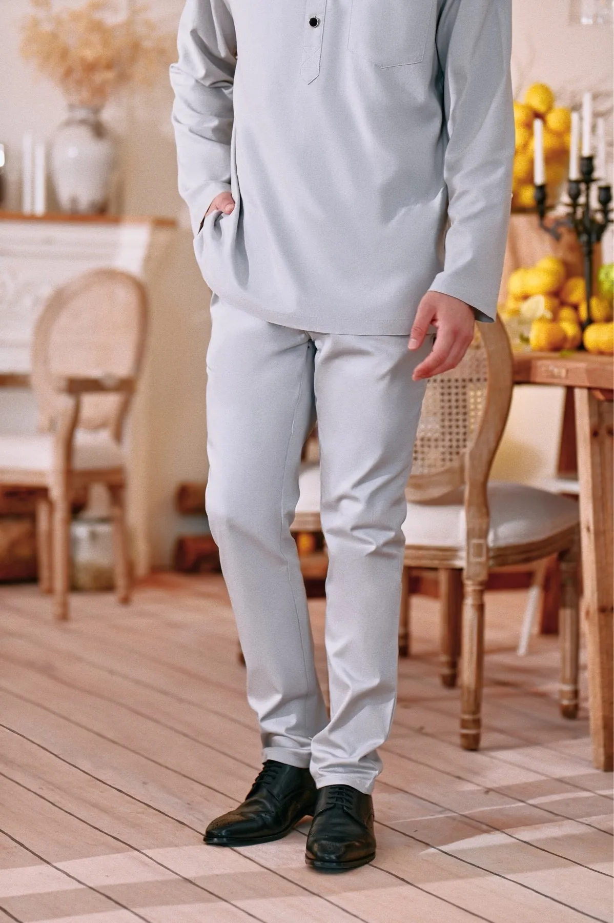 The Perfect Men Slim Fit Pants - Light Grey