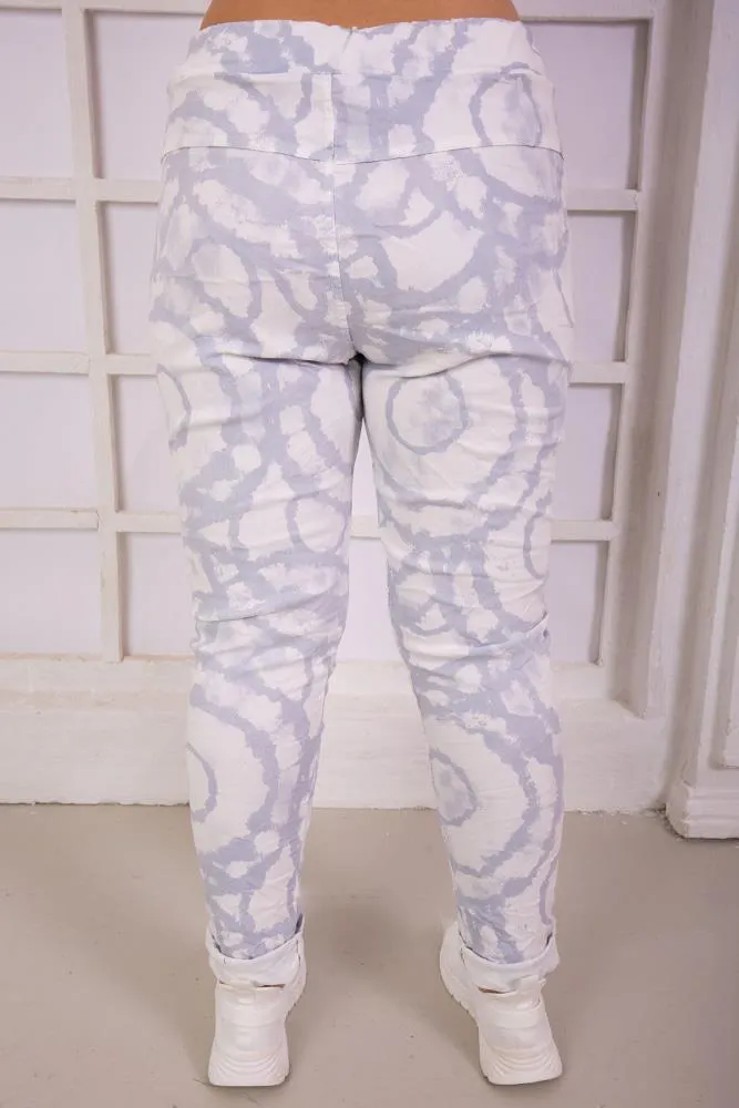 Tie Dye Print Viscose Trouser