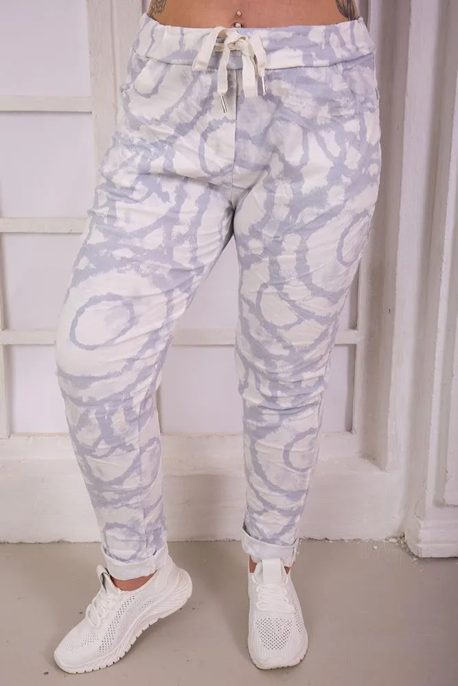 Tie Dye Print Viscose Trouser