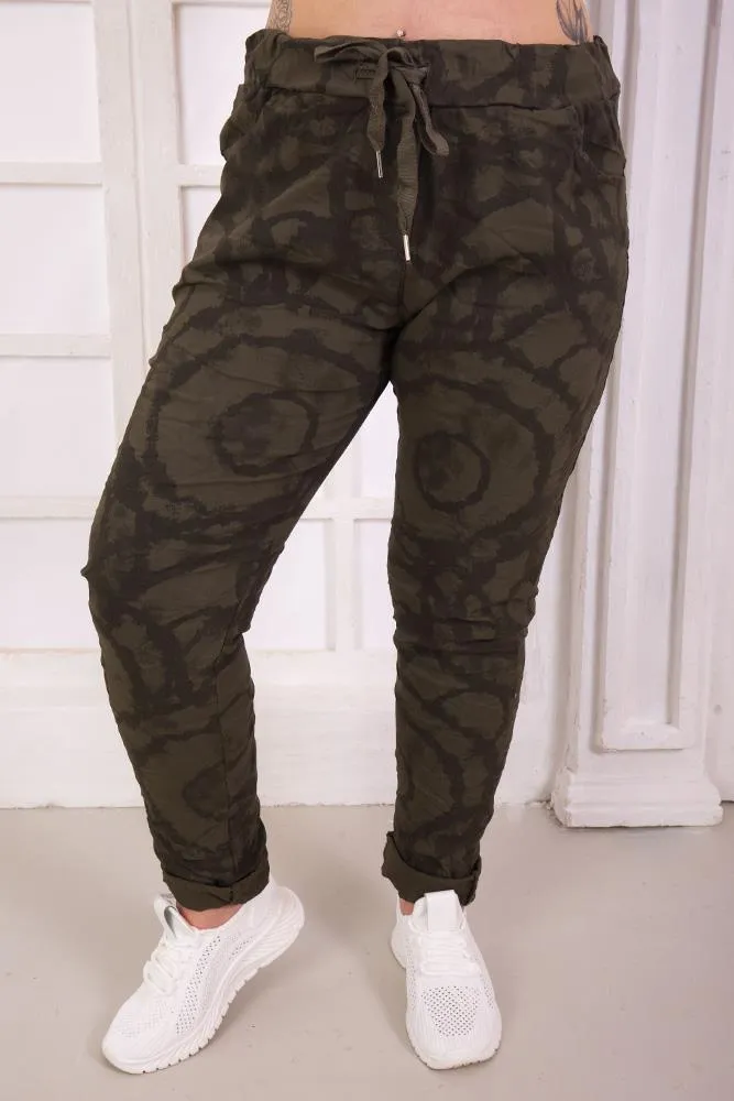 Tie Dye Print Viscose Trouser