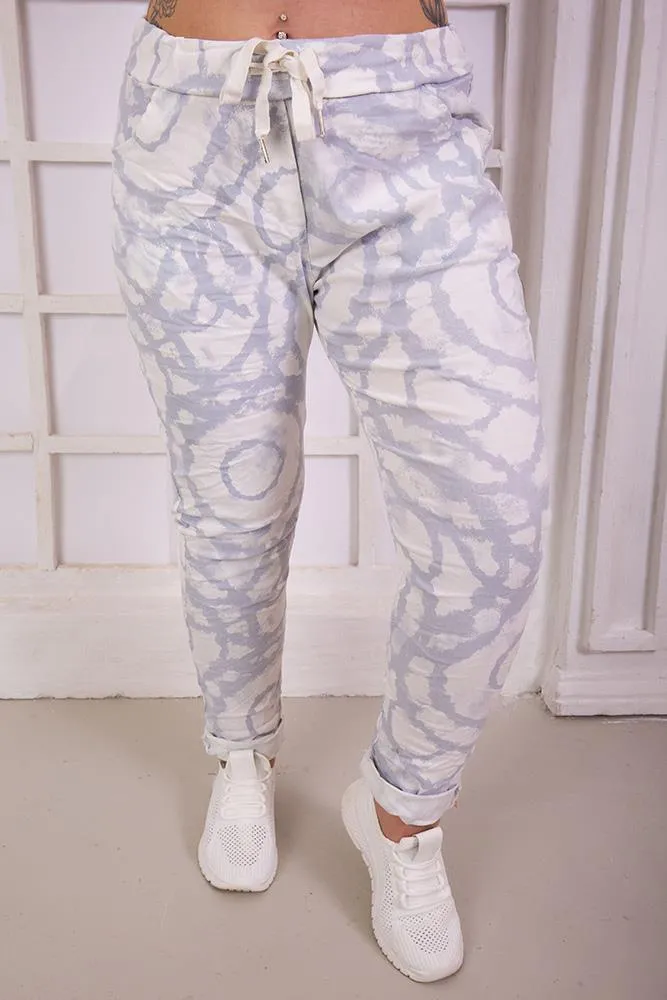 Tie Dye Print Viscose Trouser