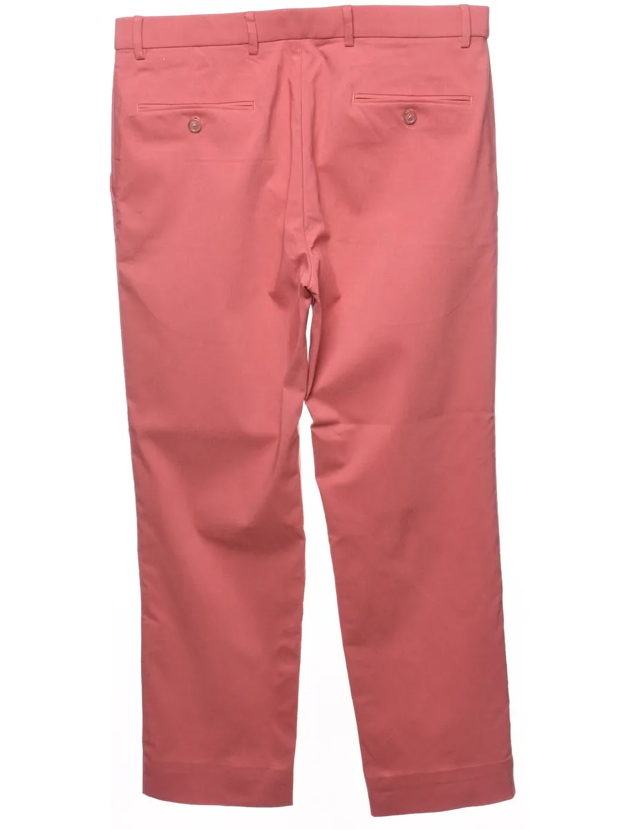 Tommy Hilfiger Pink Straight-Fit Trousers - W33 L32