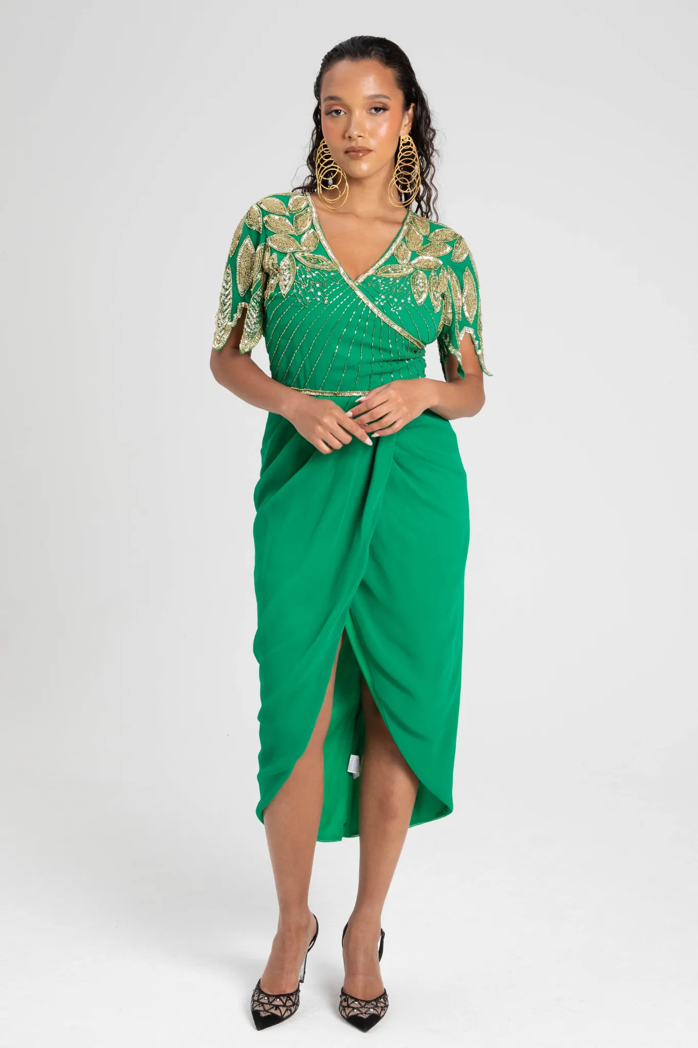 Ursula Green Wrap Dress