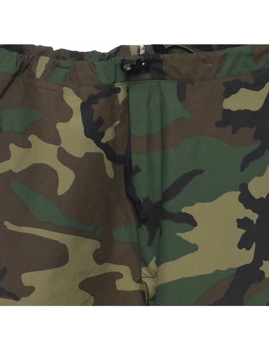 U.S Woodland Camouflage Print Cargo Trousers - W32 L30