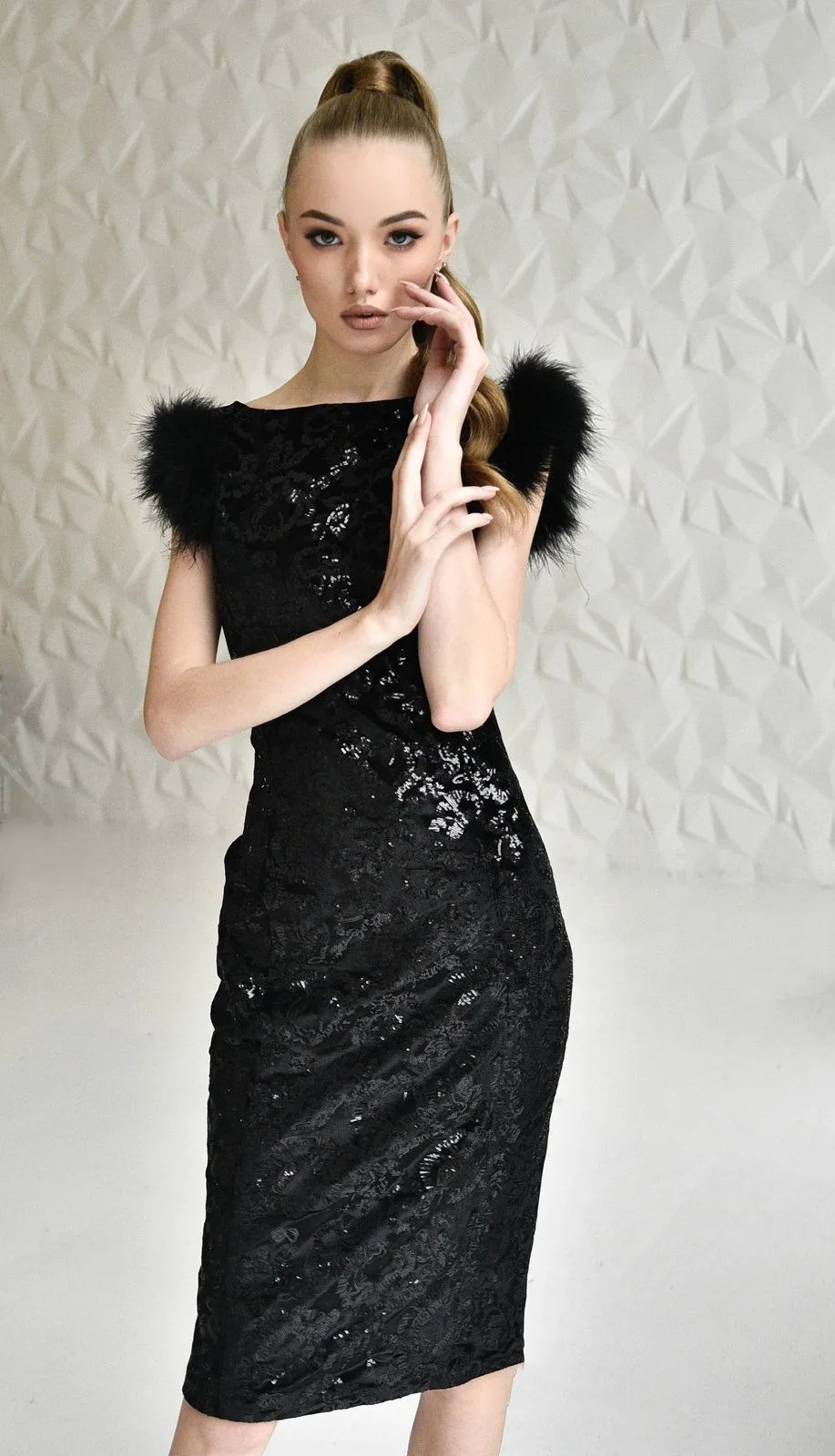 Velvet With Sequin Dress