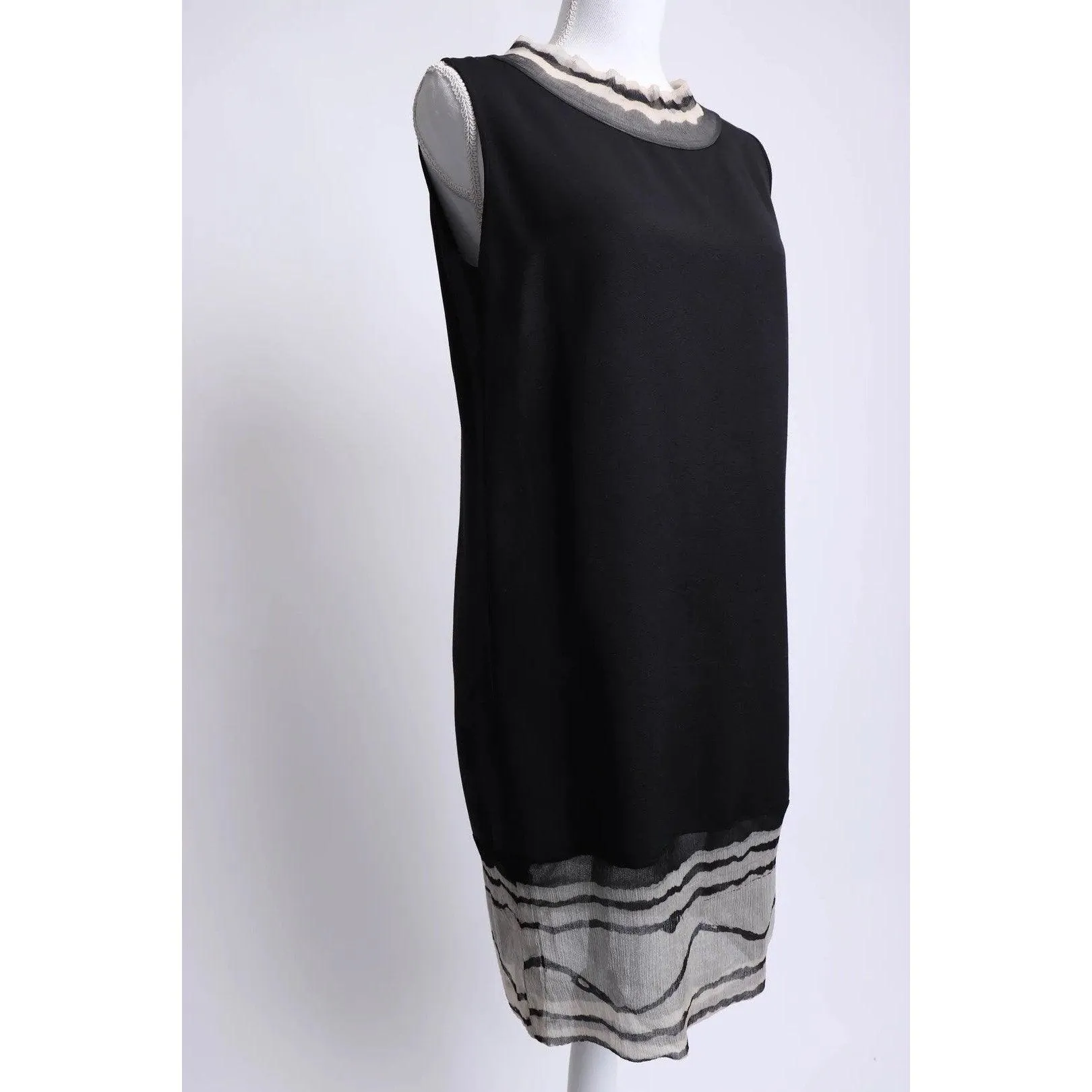 VIVIANA UCHITEL 00's Black Sleeveless Shift Dress | Size S