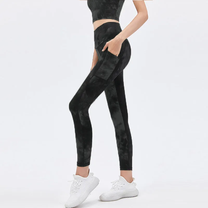 Wjczt Sexy Printed Leggings For Women Sports Legging with Pockets Leopard GYM Leggins Woman Running Pants Fitness Workout Legins