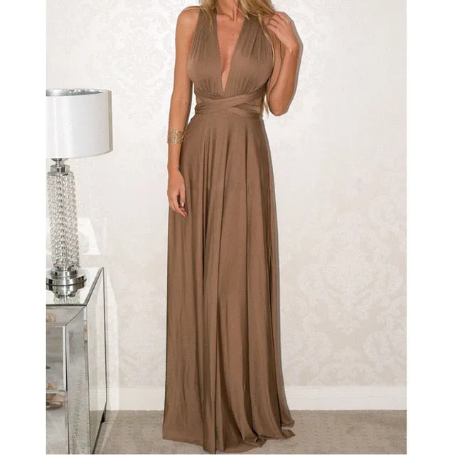 Women Multiway Wrap Party Bridesmaids Dress