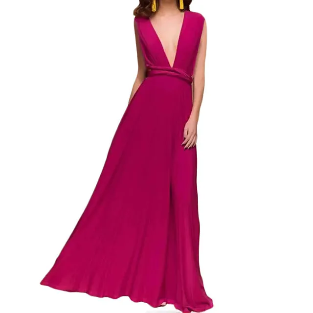 Women Multiway Wrap Party Bridesmaids Dress