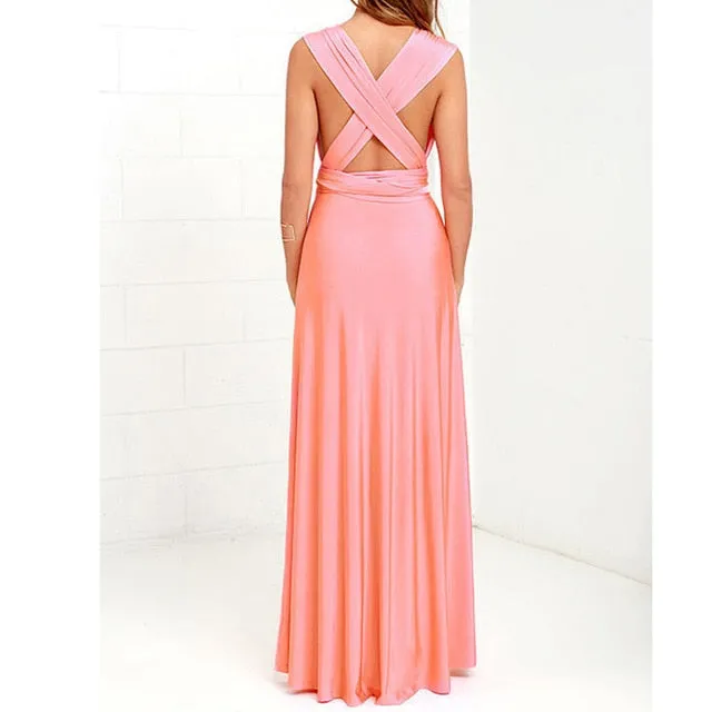 Women Multiway Wrap Party Bridesmaids Dress