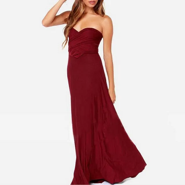 Women Multiway Wrap Party Bridesmaids Dress