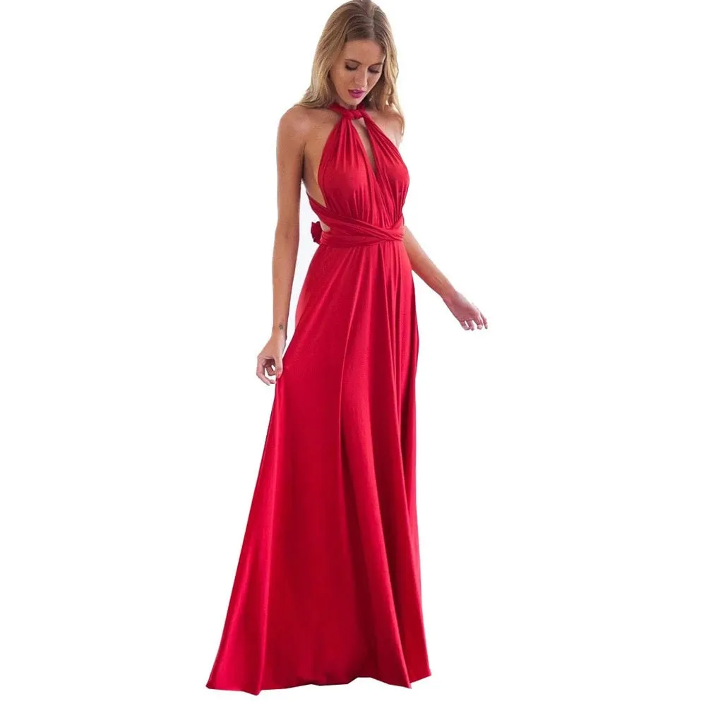 Women Multiway Wrap Party Bridesmaids Dress